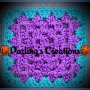 Granny Squares Crocheted Trimmed Handmade 24pcs